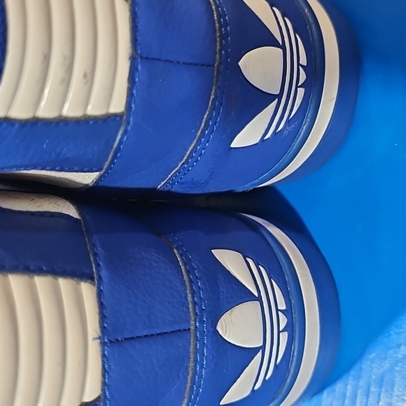 Adidas Men's High-Top Blue and White Sneakers - Picture 5 of 11